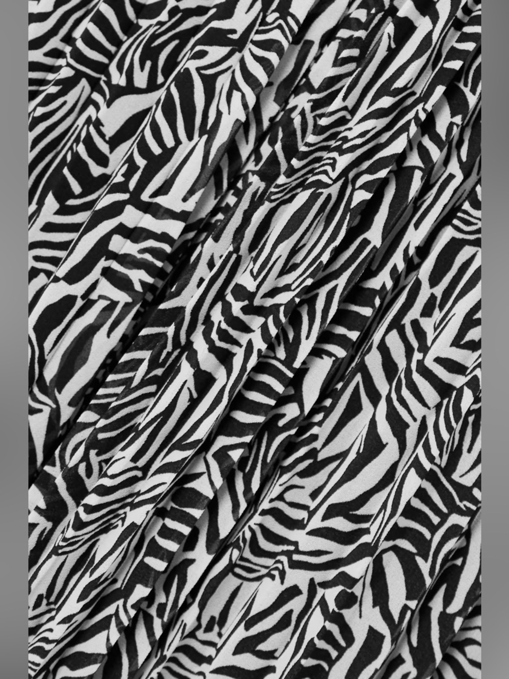 MICHAEL MICHAEL KORS Cutout Chain-embellished Zebra-print Georgette Midi Dress M - Picture 4 of 8